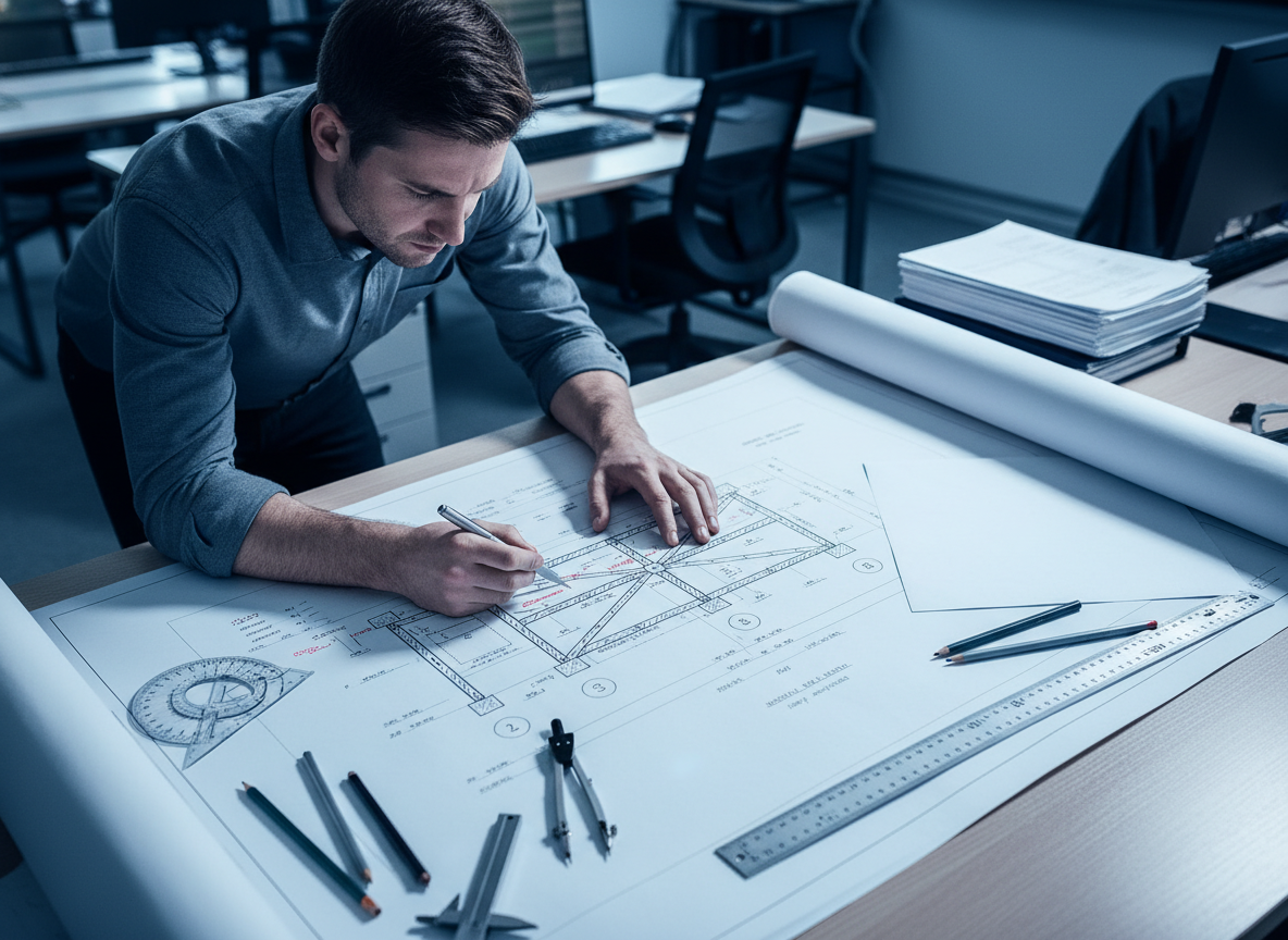 Werkplaatstekeningen staalconstructie